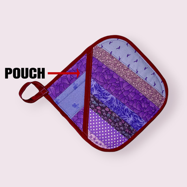 Handmade Reversible Pot Holder with Pocket - Unicorn Fart Productions